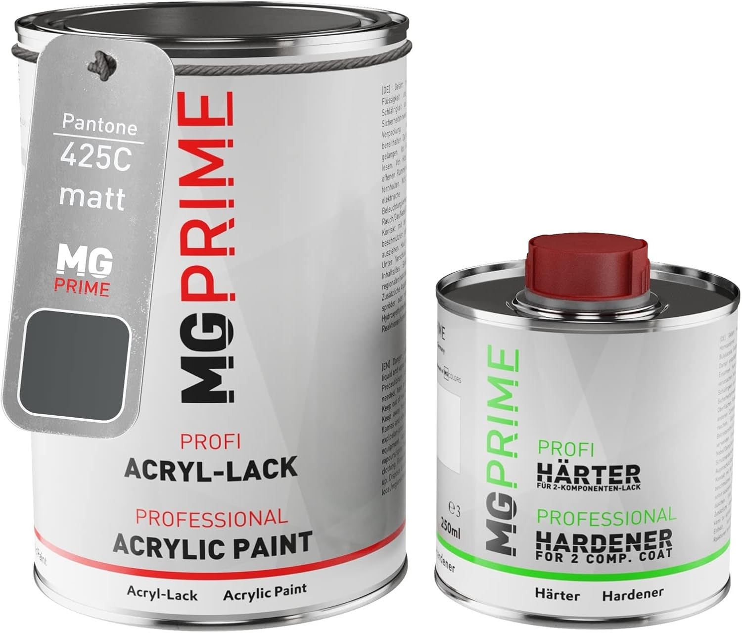 MG PRIME Pantone 425C Grey mat Acrylic paint 1.5 litre / 1500 ml can