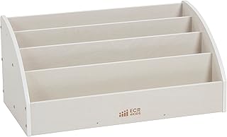 ECR4Kids Toddler Book Display, Beginner Bookshelf, White Wash