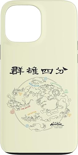 Funda para iPhone 13 Pro Max Avatar The Last Airbender World Map