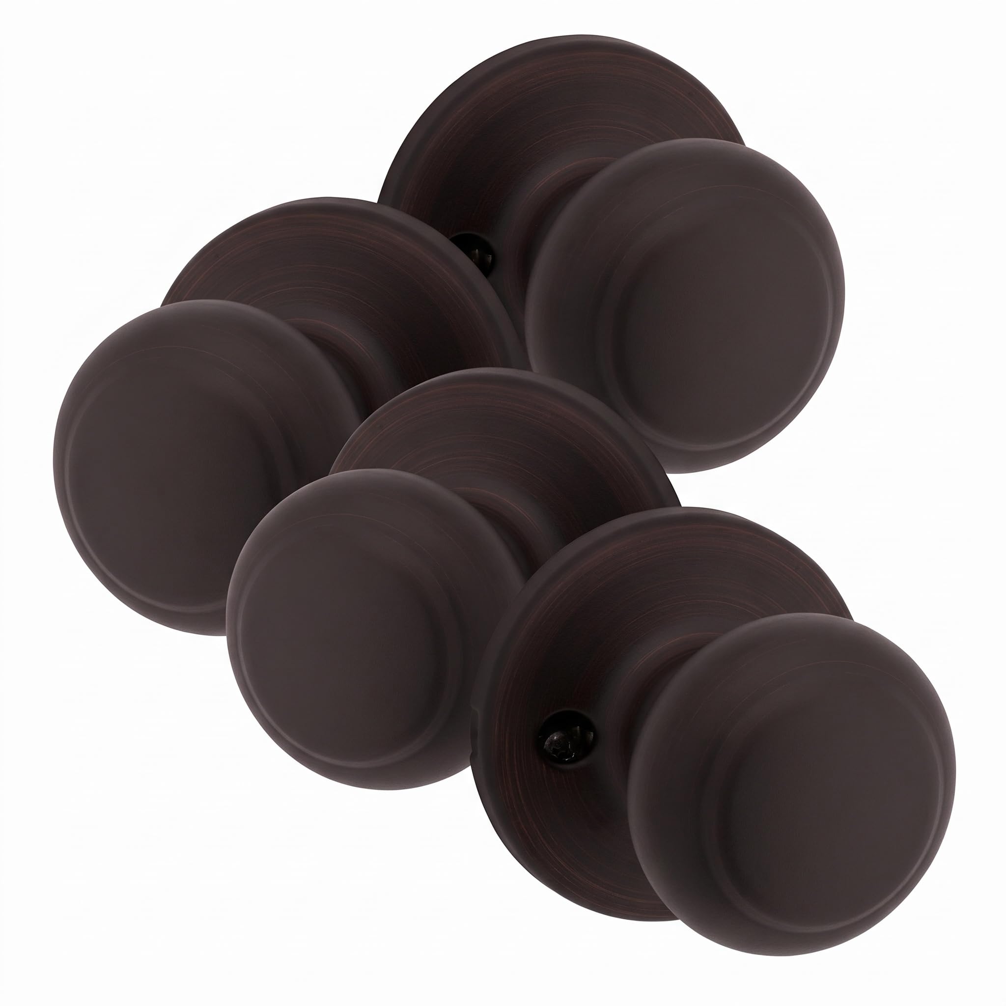 Kwikset Cove Door Knobs - Non-Locking Bronze -9
