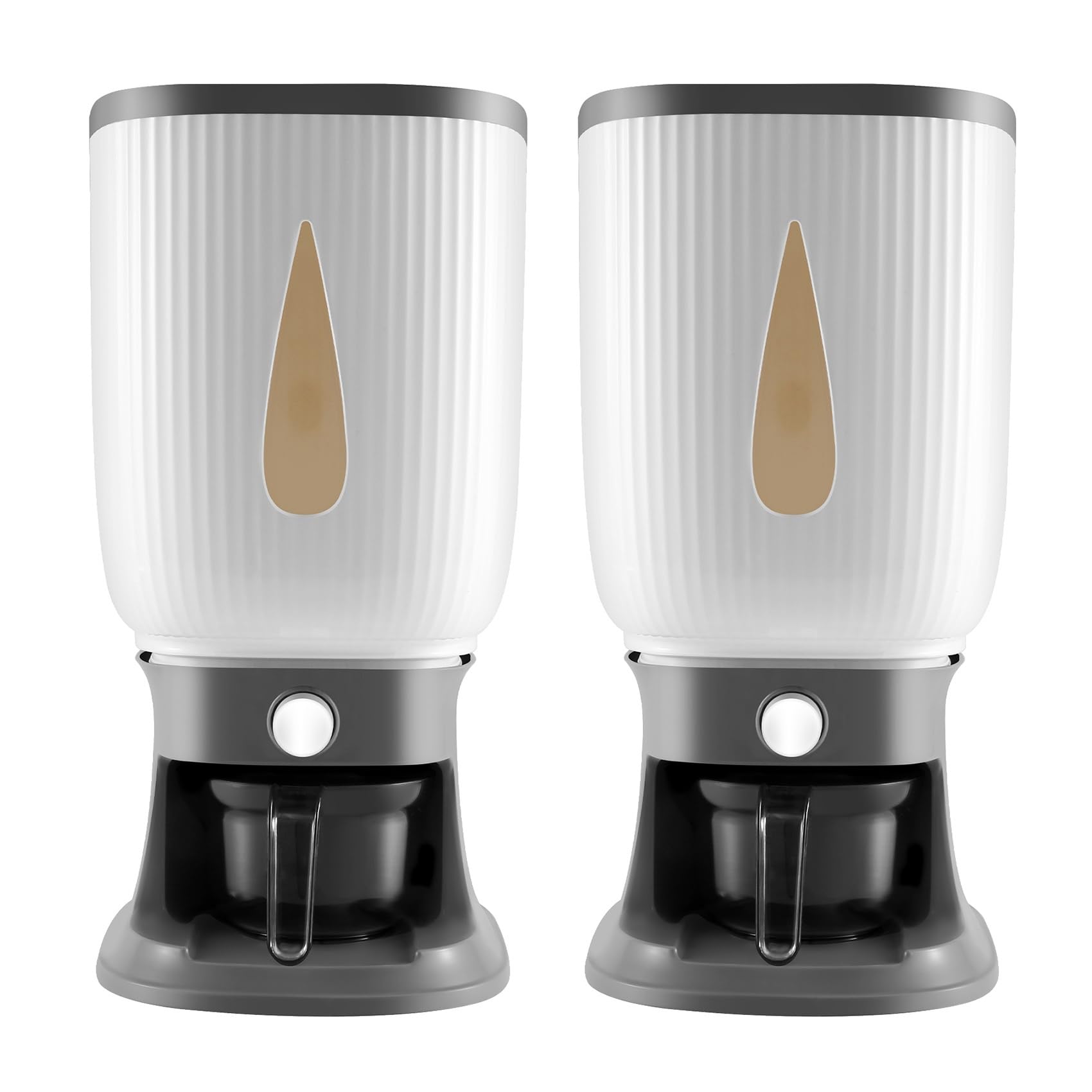 Hndhbfgrt 2X 10Kg Automatic Rice Dispenser with Rinsing Cup Smart Rice Dispenser Rice Storage Rice Bucket Household Rice Box-B