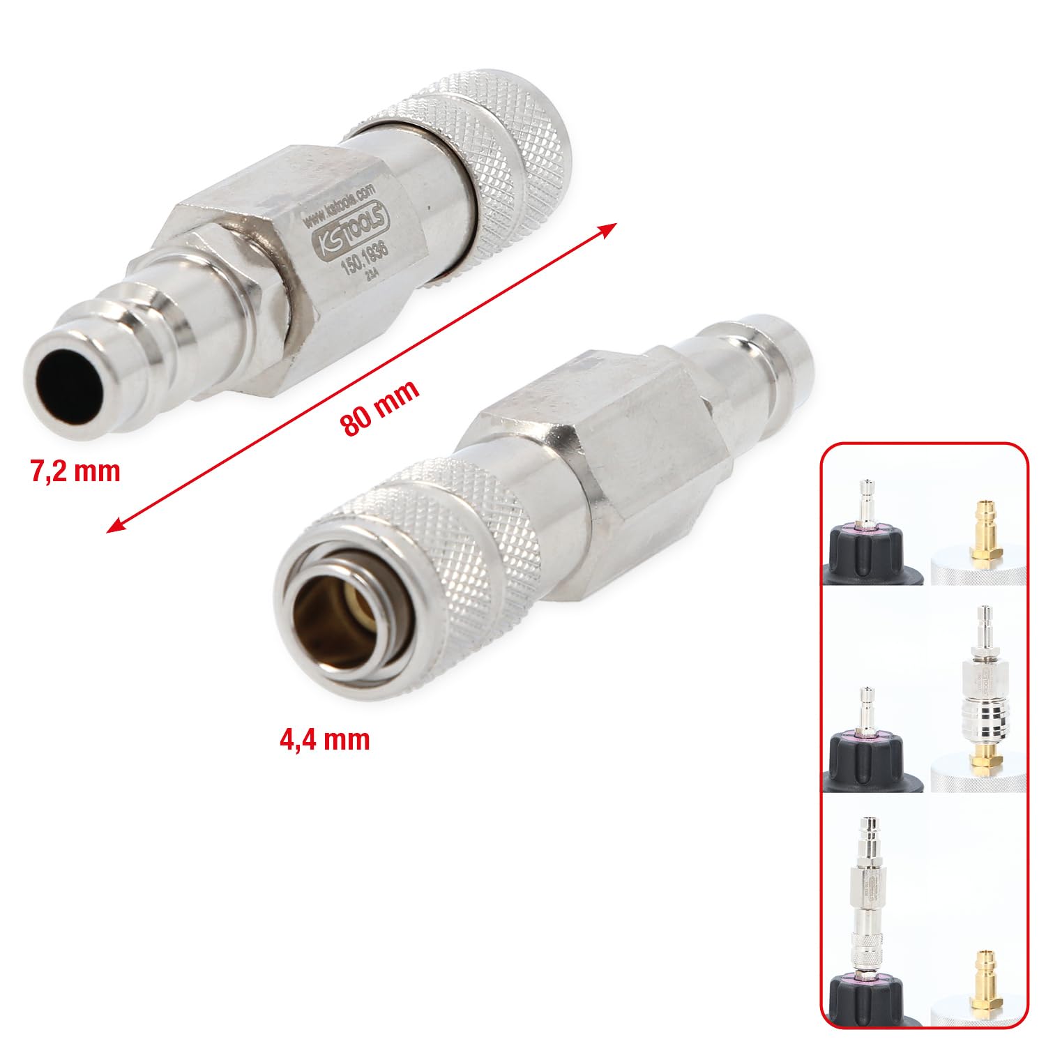 KS TOOLS Adaptateur, kit de test de pression du système de refroidissement