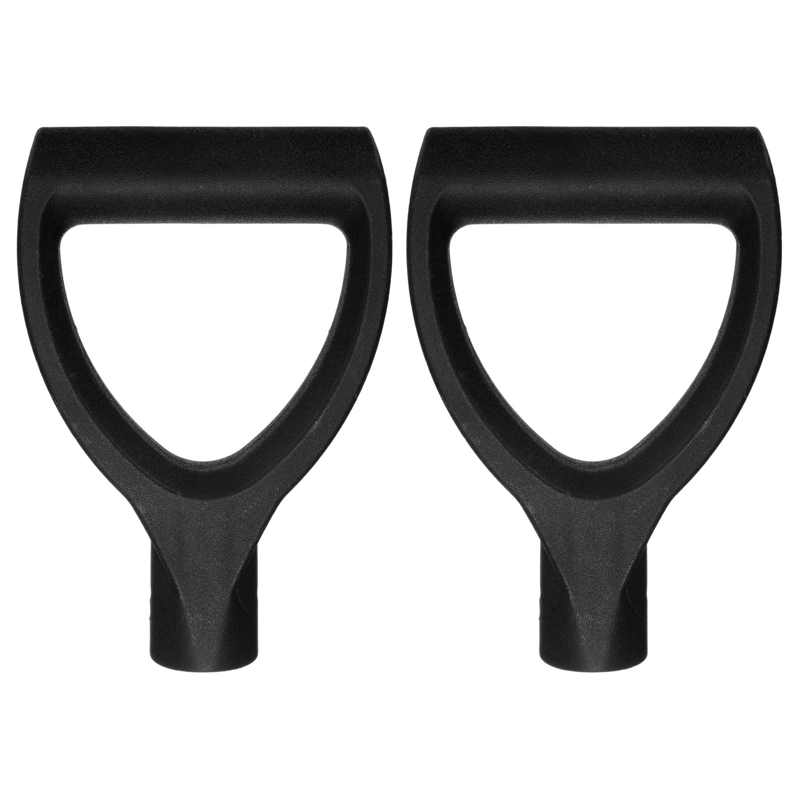 M METERXITY 2-Pack Shovel D Grip Handle, 32mm/1.26 Inch Inside Diameter Plastic D Shaped Grip Shovel Handle Replacement for Digging Raking Tools [Black]