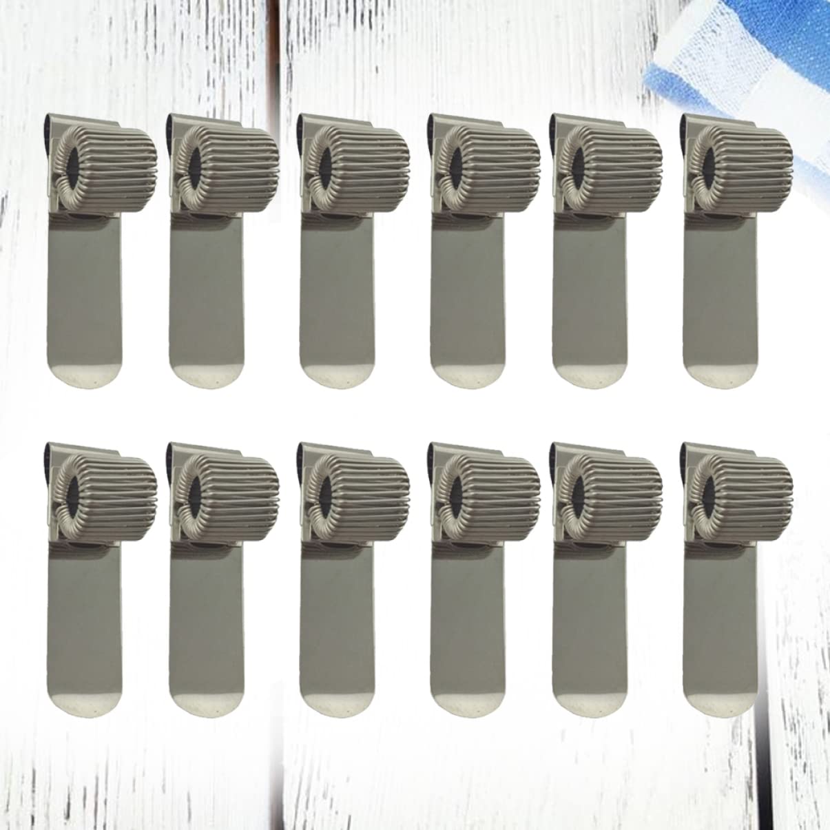 jojofuny 2 set Portapenne Con Clip A Molla Portapenne Materiale Scolastico In Metallo Cancelleria Per Ufficio 12 pezzi * 2