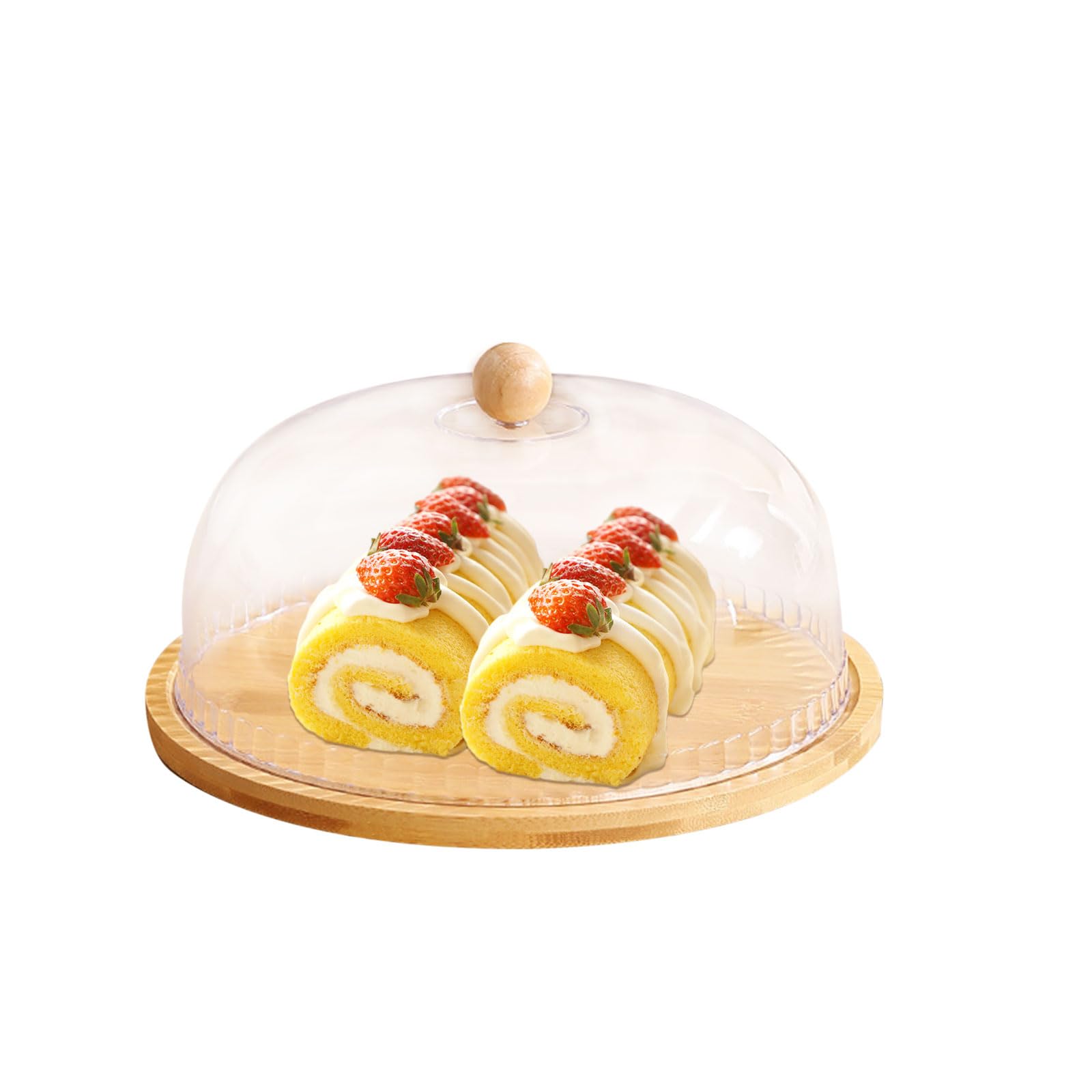 Plateau à manger de service haut de gamme avec couvercle pour présentation des desserts fins
