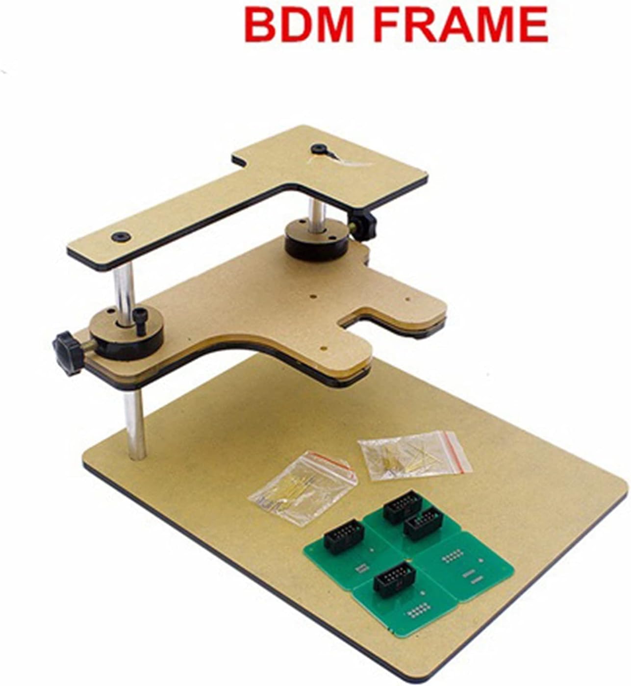 Power Circuit Probe Kit Frame Adapter ECU Programming Tool 22 Adapters Frame with LED Light 4 Probe Pins for Galletto for Truck Motorcycle Boat (Color : BDM Frame)