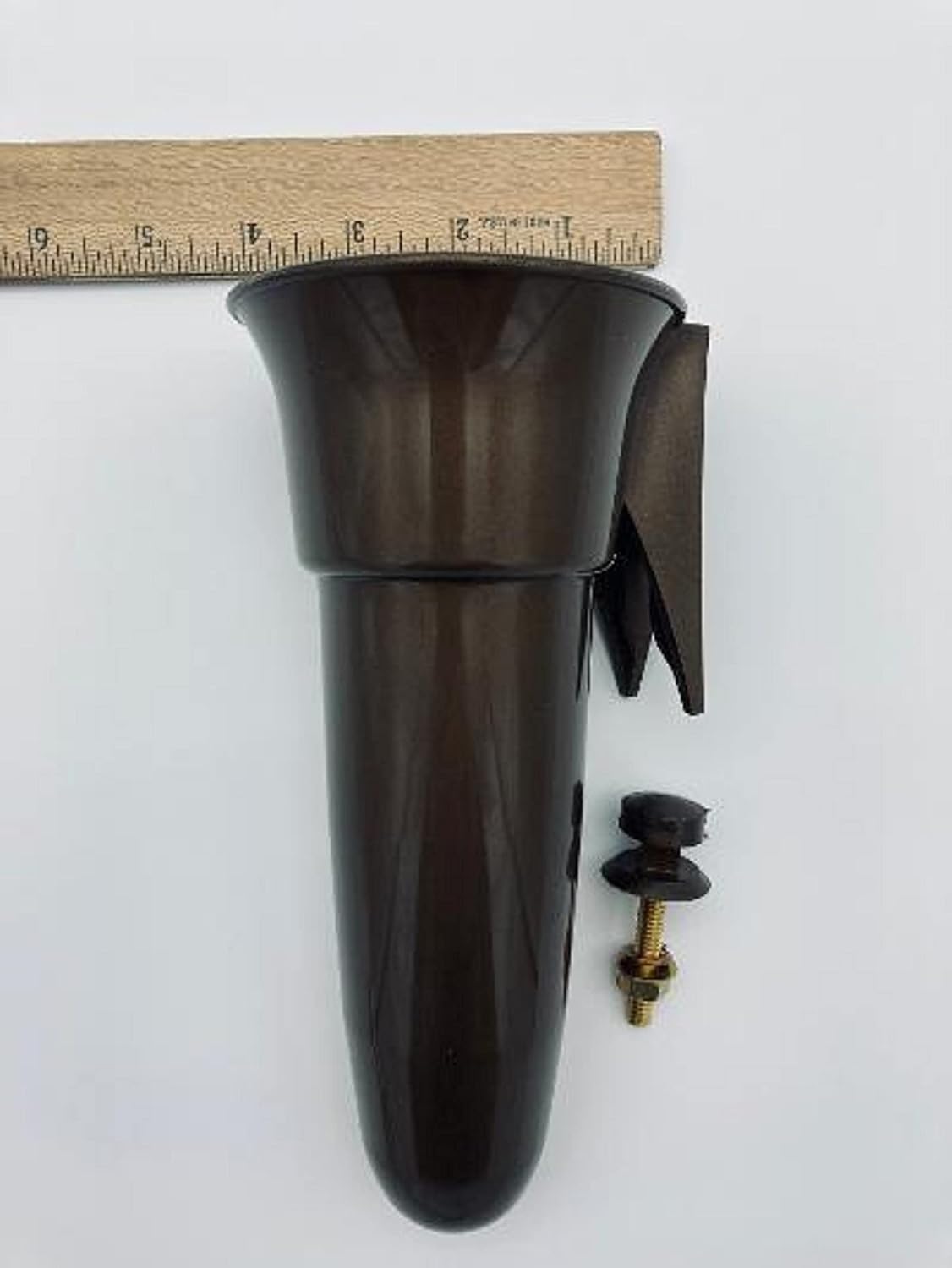 Crypt/Mausoleum/Niche Flower Vase - 7.75 in Bolt/Button Support