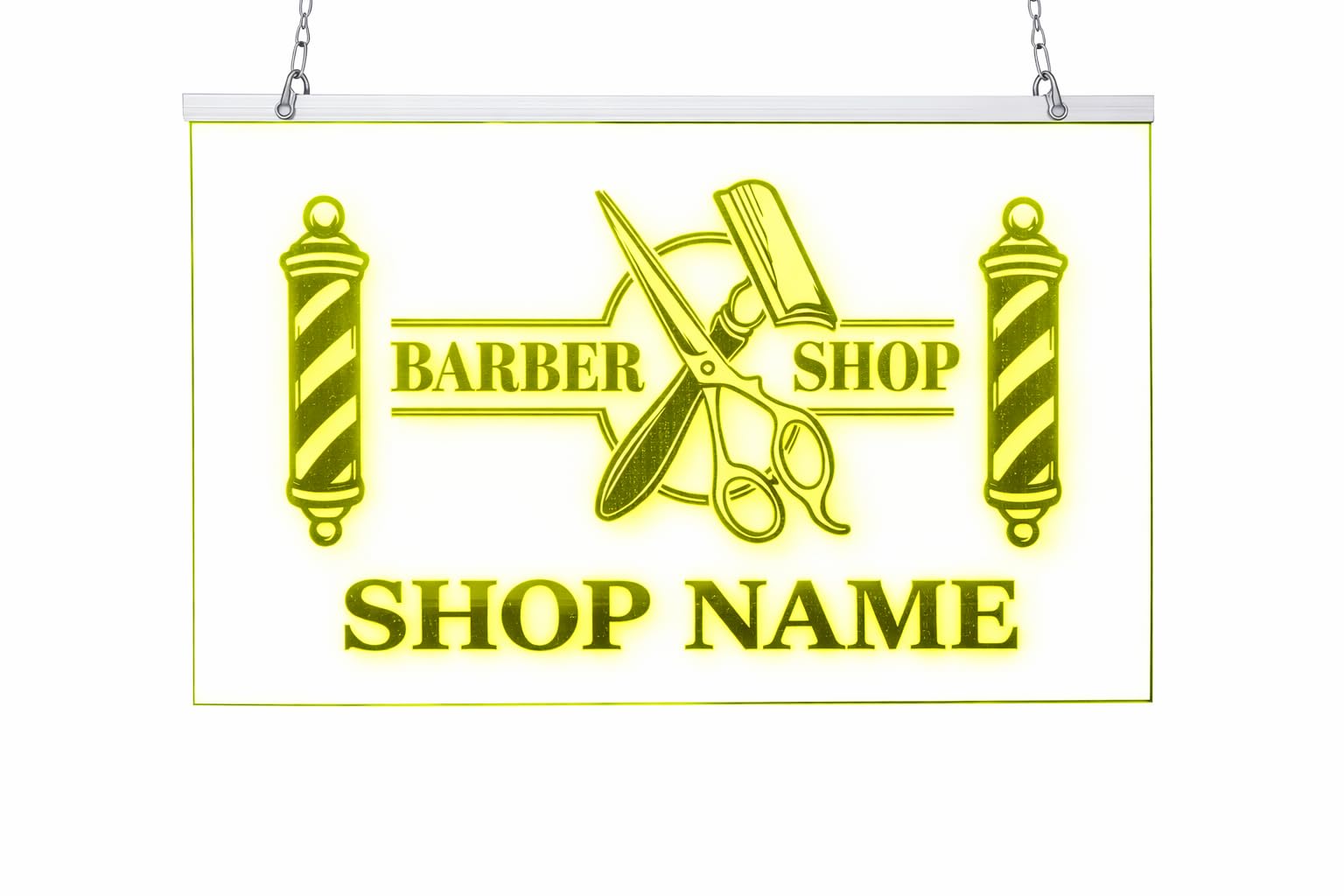 Barber Shop LED open sign Hairdresser beauty salon light up window sign neon style with remote control mobile app control hundreds of effects and colours