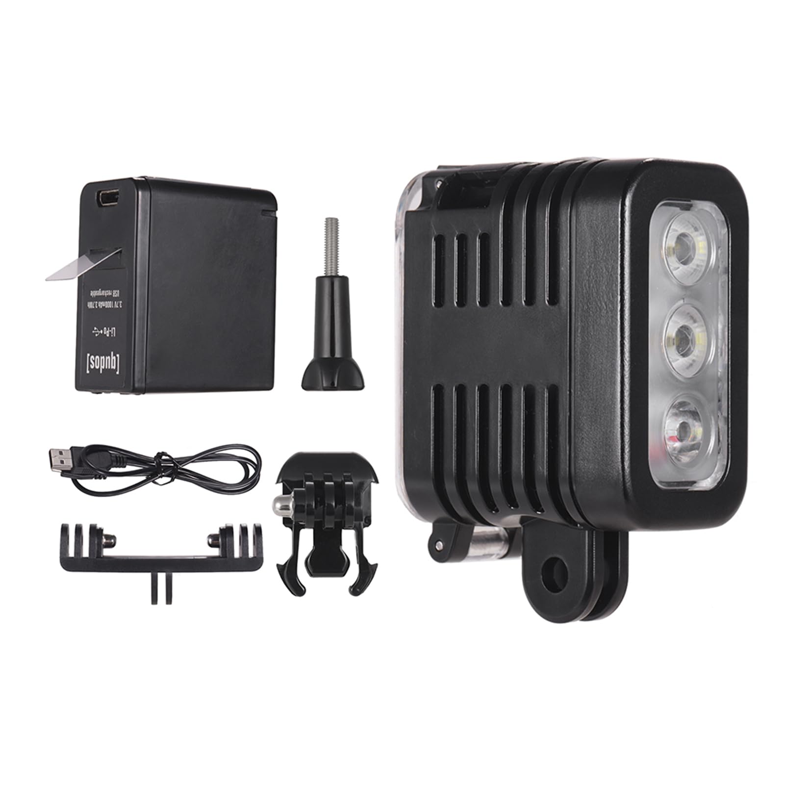 FILFEEL Luce Video a LED, Luce Subacquea Subacquea 5500 6000K 300Lux 30m Grandangolo con 6 modalità Luce, per Fotocamere Yi Action