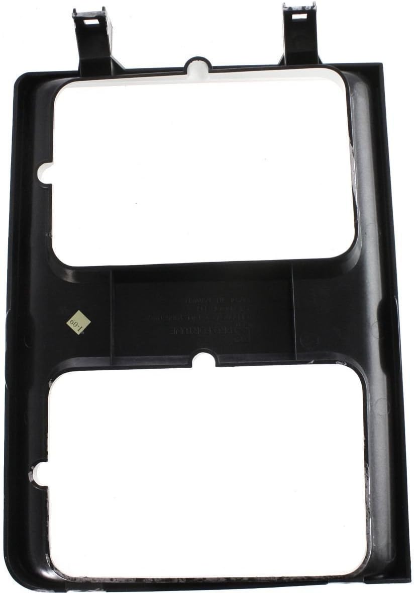 DAT AUTO PARTS Front Left Driver Side Dual Head Light Door Molding Insert Headlight Bezel Lamp Cover Grille Trim Replacement for 1985-1988 GMC Suburban Silver Plastic GM2512126 15598727
