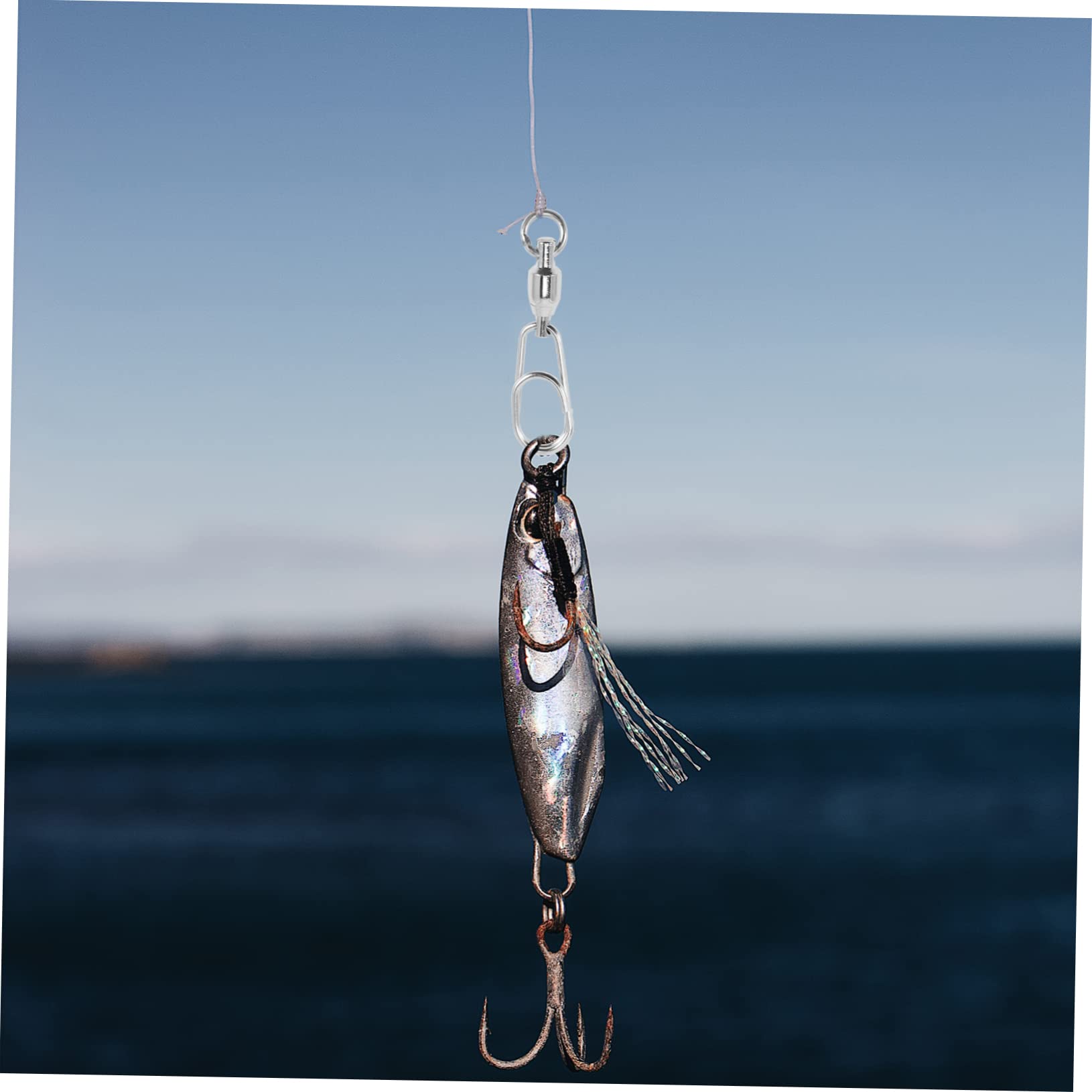 Sosoport Connecteur à Anneau à Huit Chiffres Petite pêche attirail de pêche Connecteur pour appâts Connecteur pour hameçon émerillon de pêche INOX émerillons de pêche