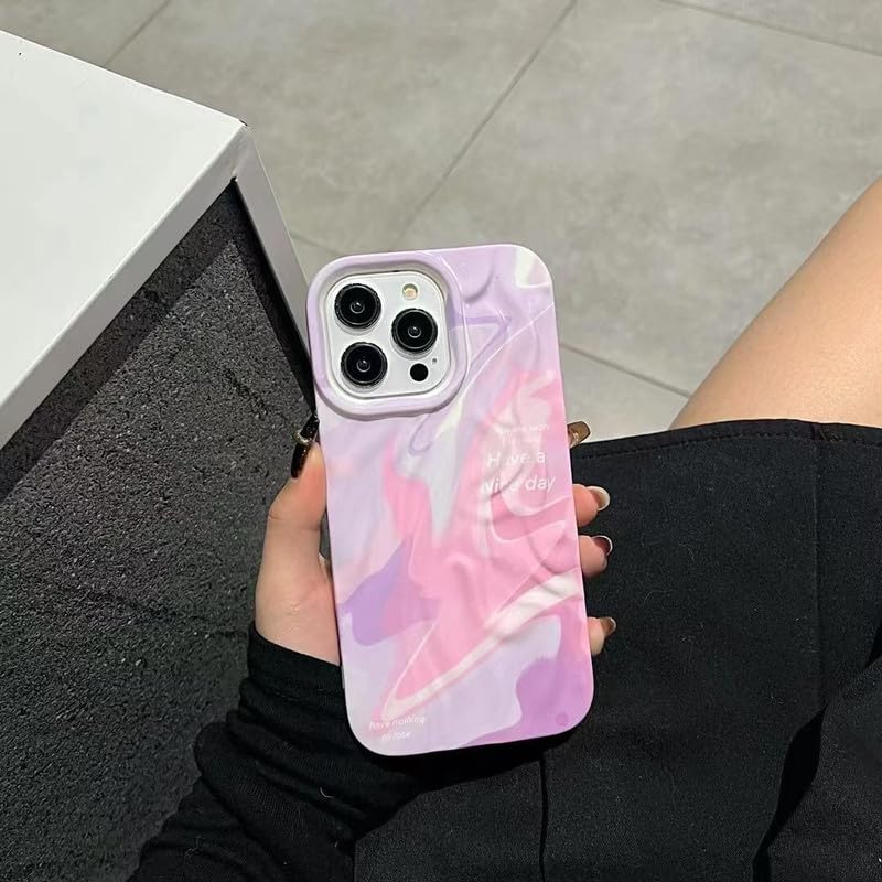 Image of COVERLY for iPhone 14 Pro Max 3D Luxury Rainbow Pastel Nice Phone Case,Premium Texture Trendy Retro Cute Multi Artistic Cool Design -Aesthetic Shades Heart Princess Cover for Apple iPhone 14 Pro Max