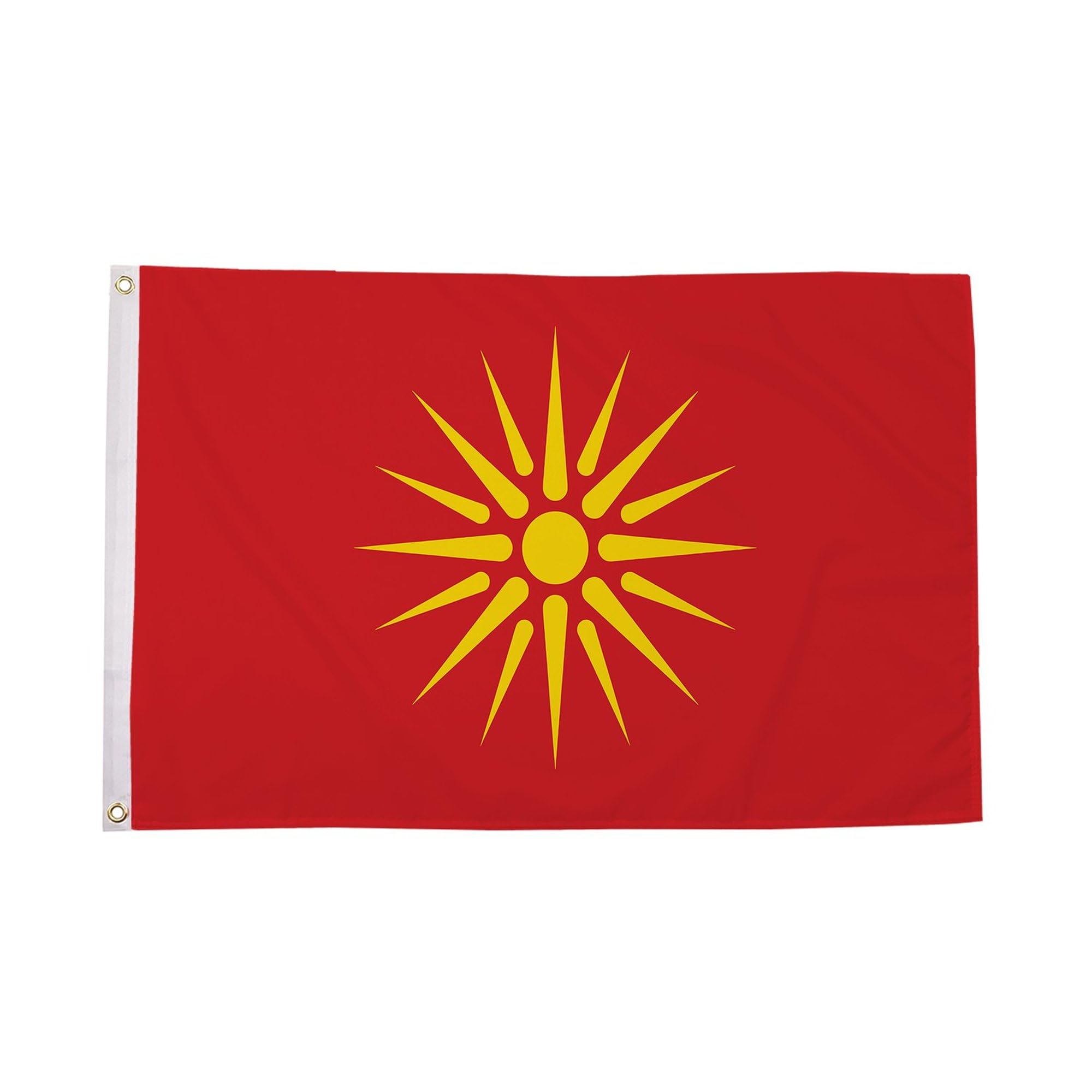Flagtex Macedonia Historical Flag 5ft x 3ft (150cm x 90cm) - Old Macedonian Flag Vergina Sun, Weather Resistant Historical European Flag, Collector Banner — image 1
