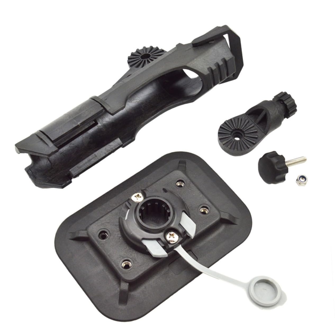 Supporto Facile per Canna Regolabile da Girevole in Pesca Nylon Leggero Installare Accessorio Pratico e Resistente per Kayak e Barche