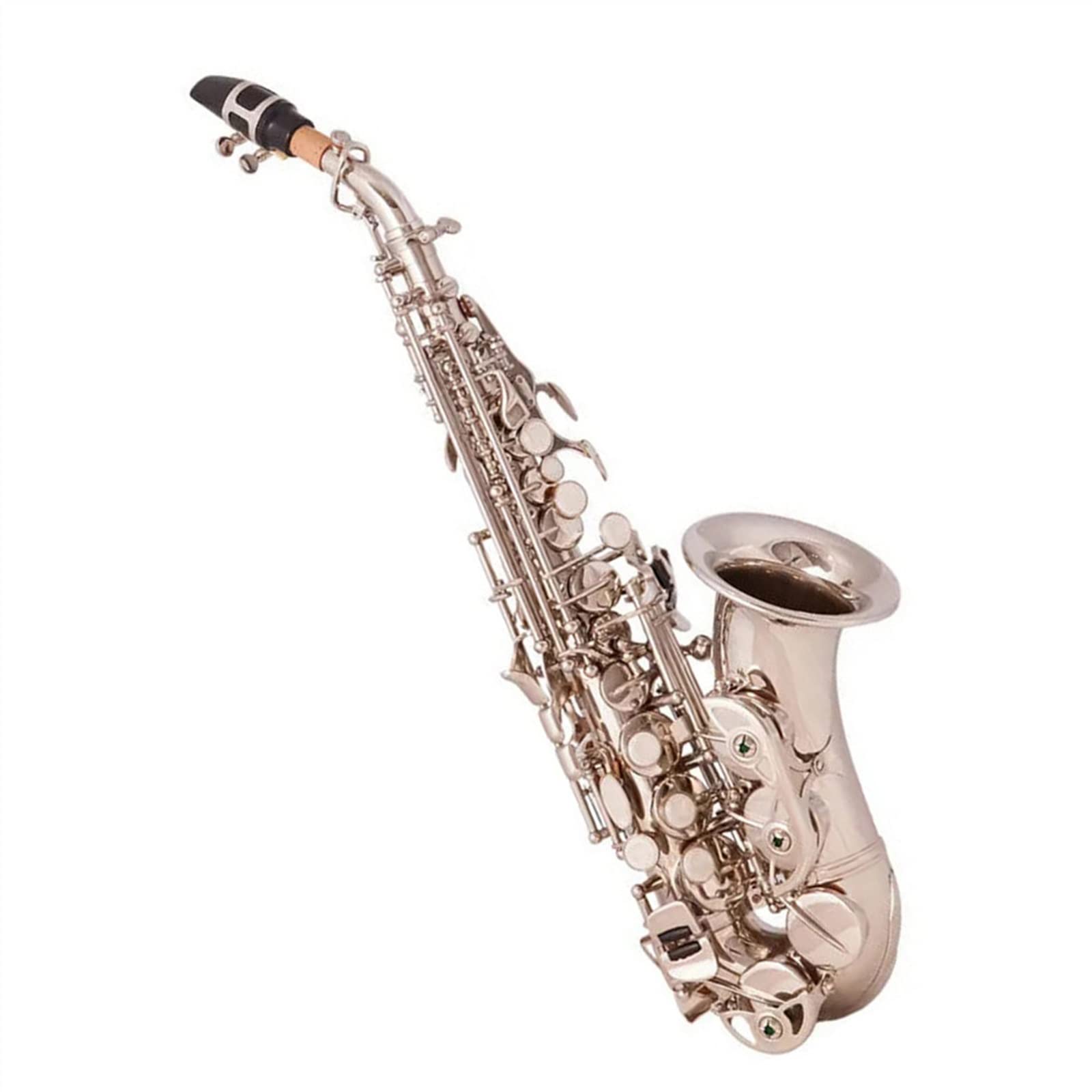 HCZKIUJY Saxophones B-bend Curved Saxophone European Craft Sax Musical Instrument With Case