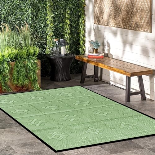 ARSUK Outdoor Patio Rug (5 x 3.3 ft) - Indoor and...