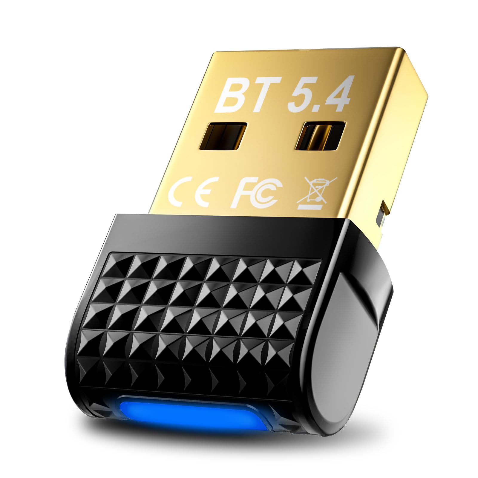 Chiavetta Bluetooth 5.4 per PC, Adattatore USB Bluetooth a Bassa Latenza, Dongle Wireless per Windows 11/10/8.1/7, Compatibile con Cuffie, Mouse, Tastiere, Controller, Stampanti e Altri Dispositivi