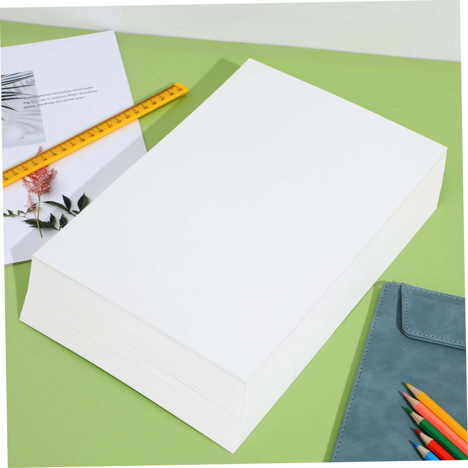 Lurrose Papier A4 Multi-Usages 100 Feuilles Papier d'Imprimante Vierge Compatible Imprimantes Fournitures de Bureau