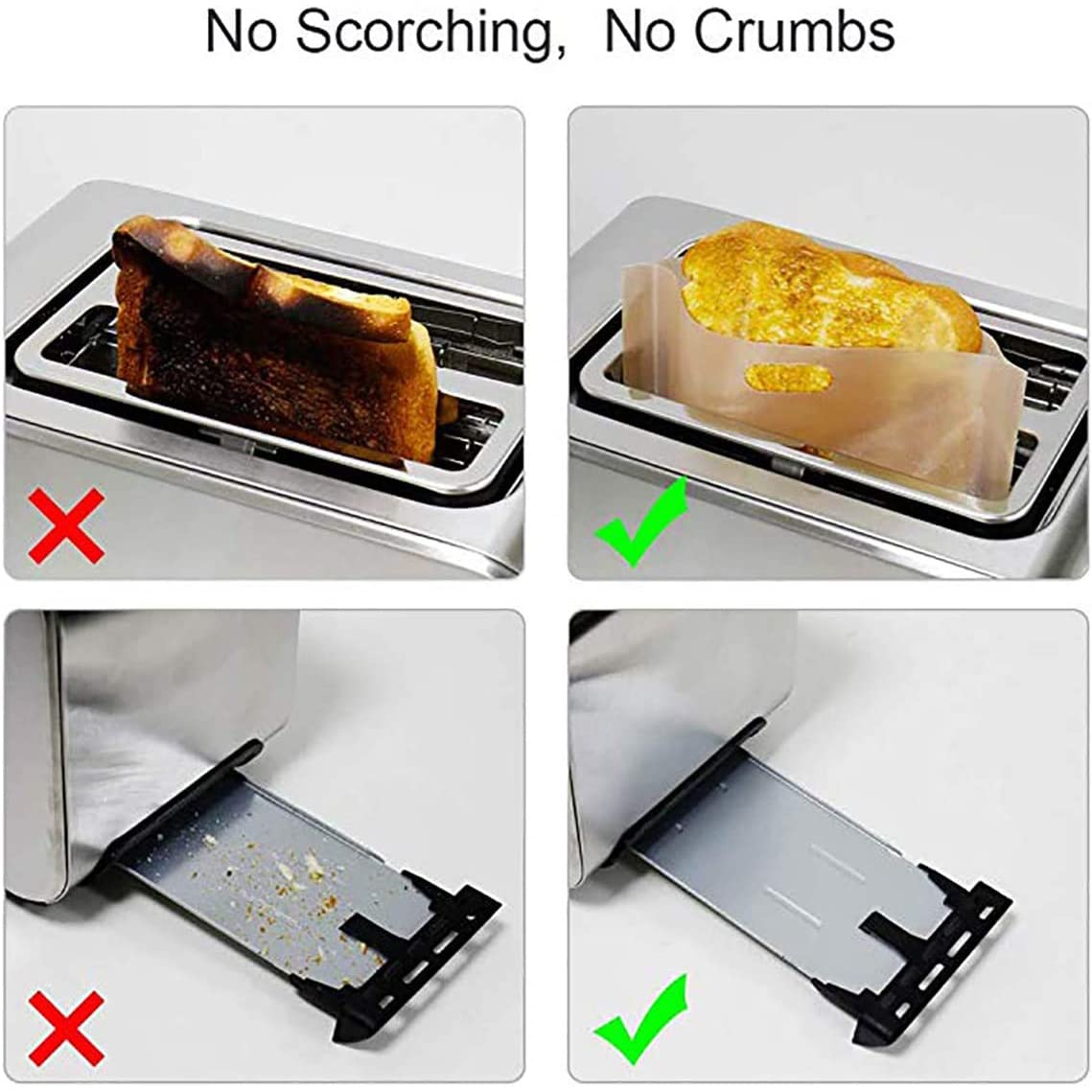 Sacchetti Per Toast Riutilizzabili - 9 Pezzi Antiaderenti Per Panini, Pizza E Grigliate | Sicuri Senza BPA | Per Tostapane E Forno - Foto 9