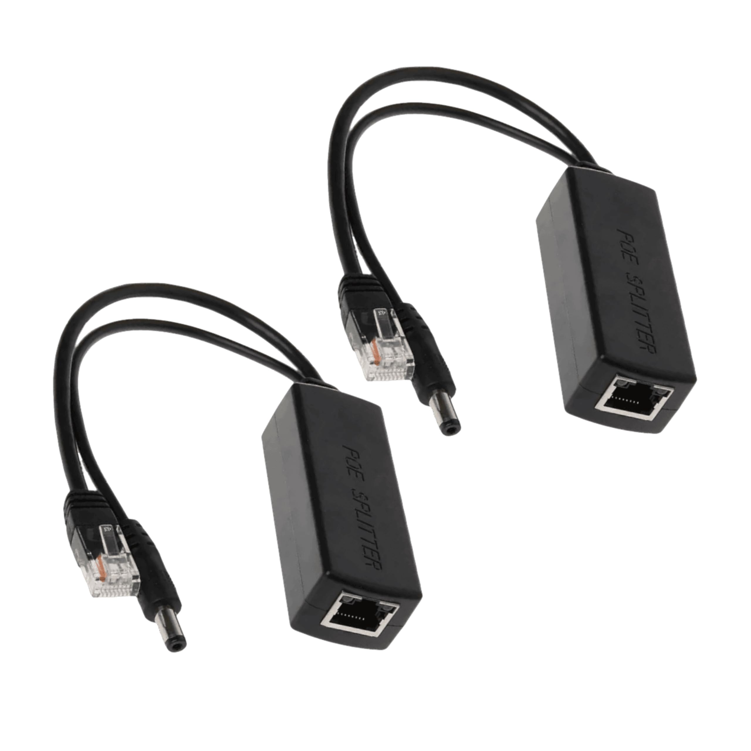 2-Pack POE Adapter Splitter Active 48V to 12V Compatible with POE Devices PoE Switches IP-Camera IP-Phone, Black-image-46