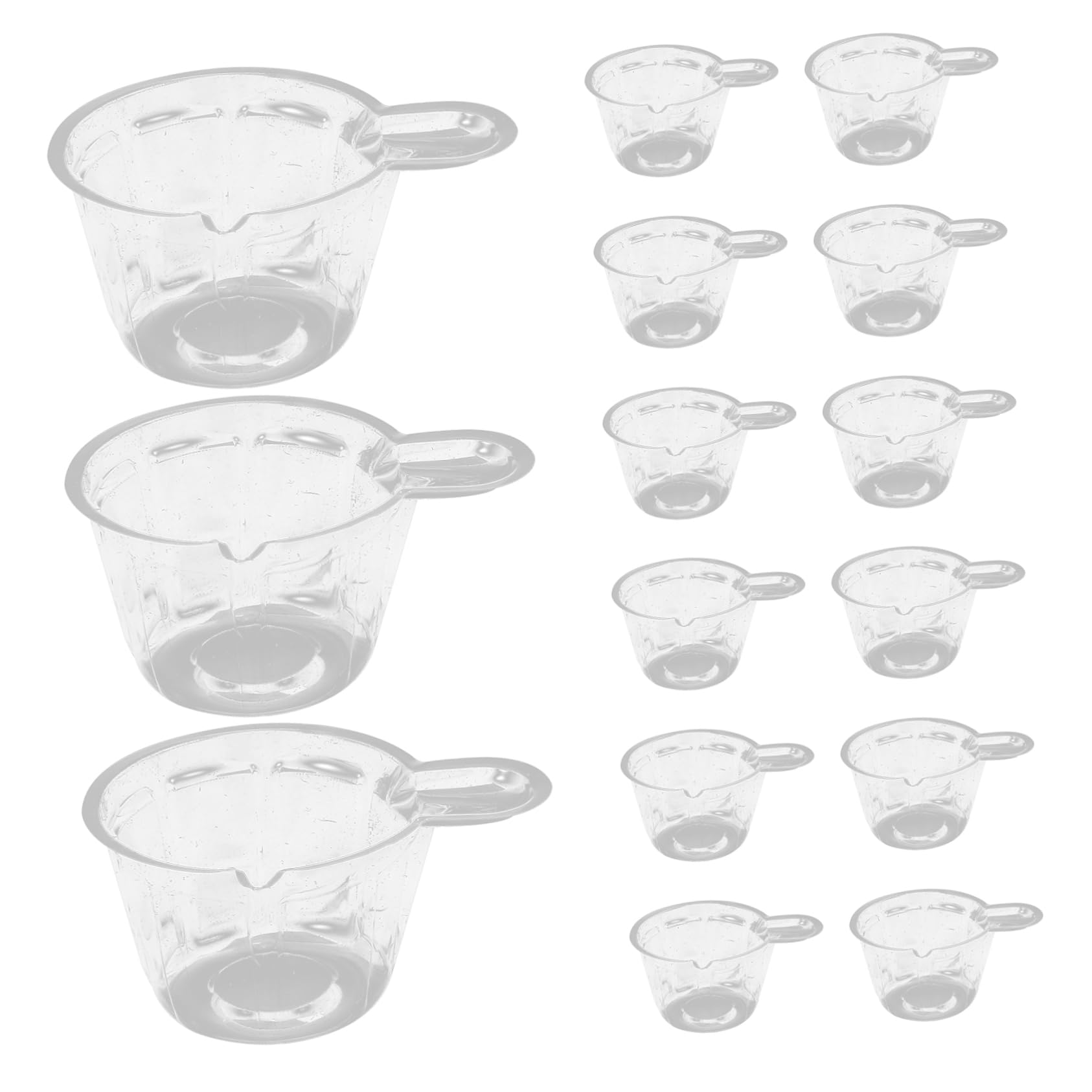 KONTONTY 100pcs Pigment Mixing Cups Reusable Plastic Stir Cups for DIY Epoxy Crafts