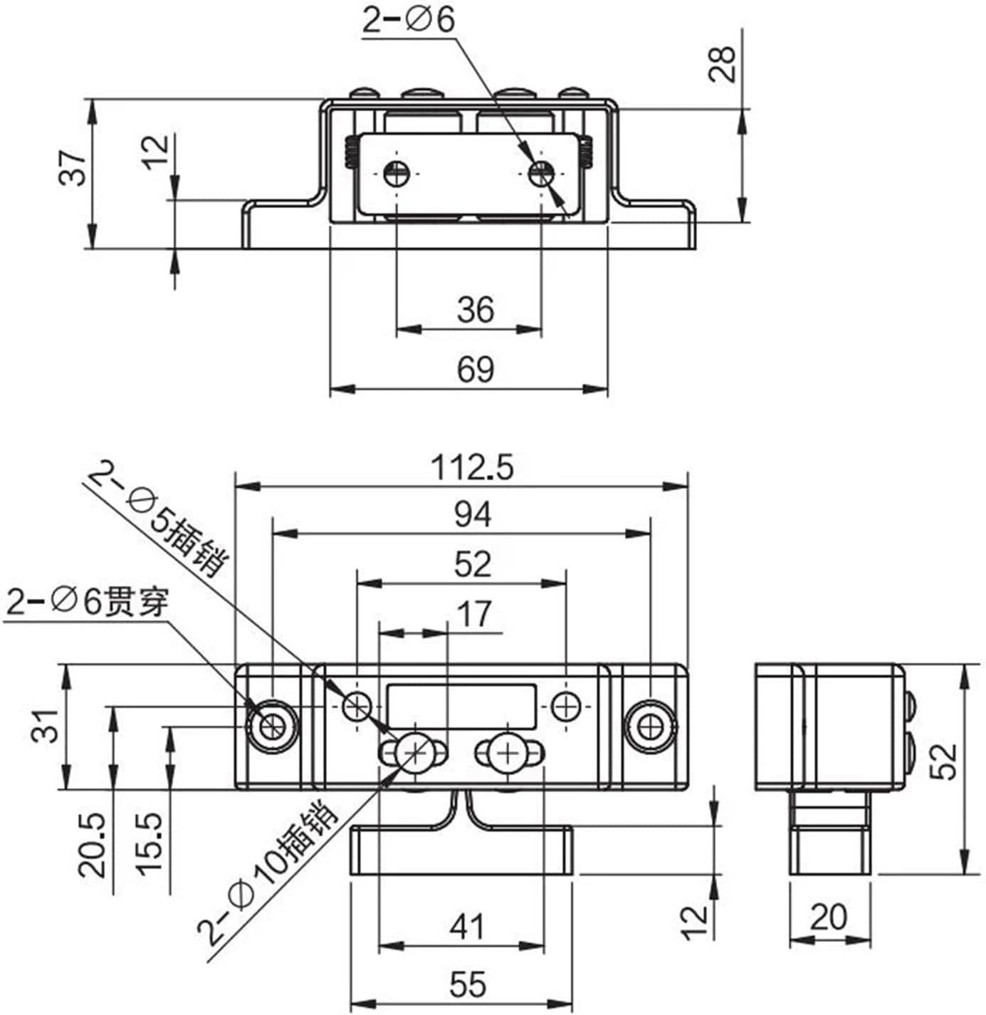 Zinc Alloy Toggle Lock Large Thickened Strong Door Buckle Industrial Heavy-Duty Hasp Lock 1Pcs