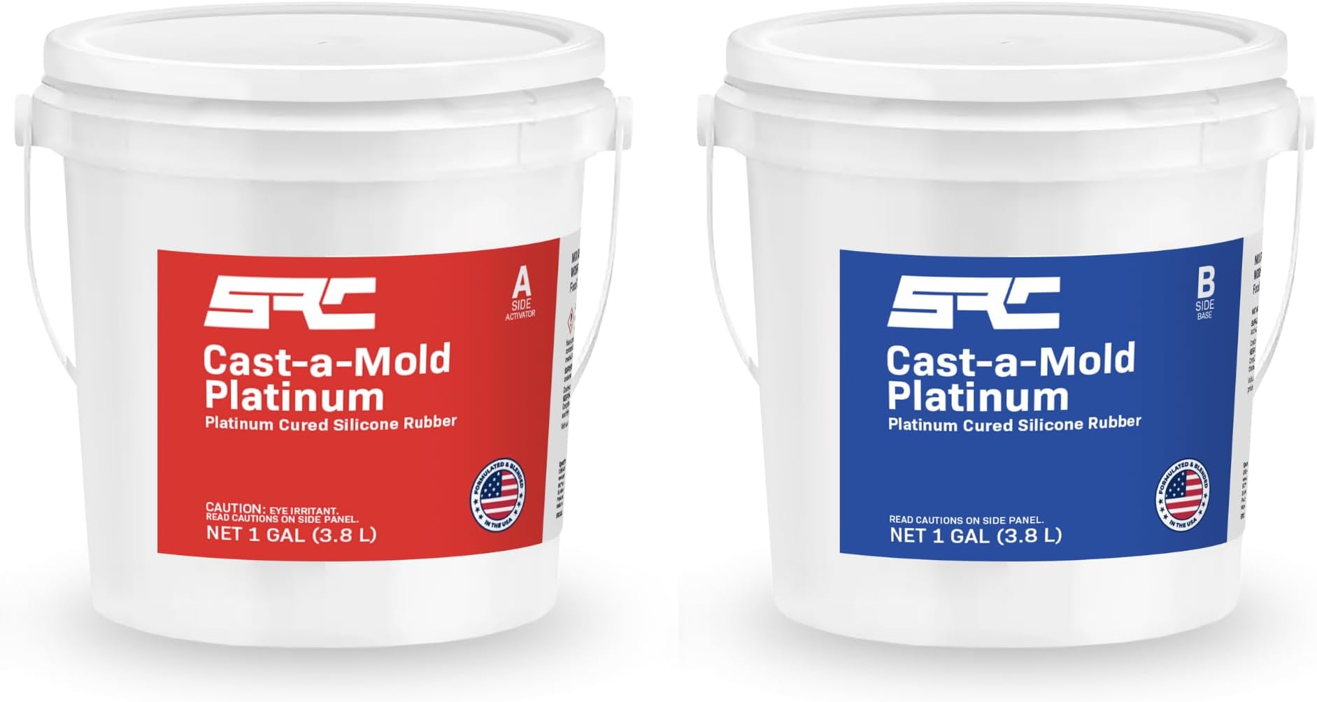 Cast-A-Mold Platinum 2-Gal (1 Gal Part A + 1 Gal Part B), Food Grade, Platinum-Cured Silicone Rubber Mold Making Kit, DIY Set for DIY Resin Crafts, Casting Epoxy and Polyurethane Resin