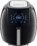 GoWISE USA 5.8-Quarts 8-in-1 Electric Air Fryer XL + 50 Recipes for Your Air Fryer Book (Black)
