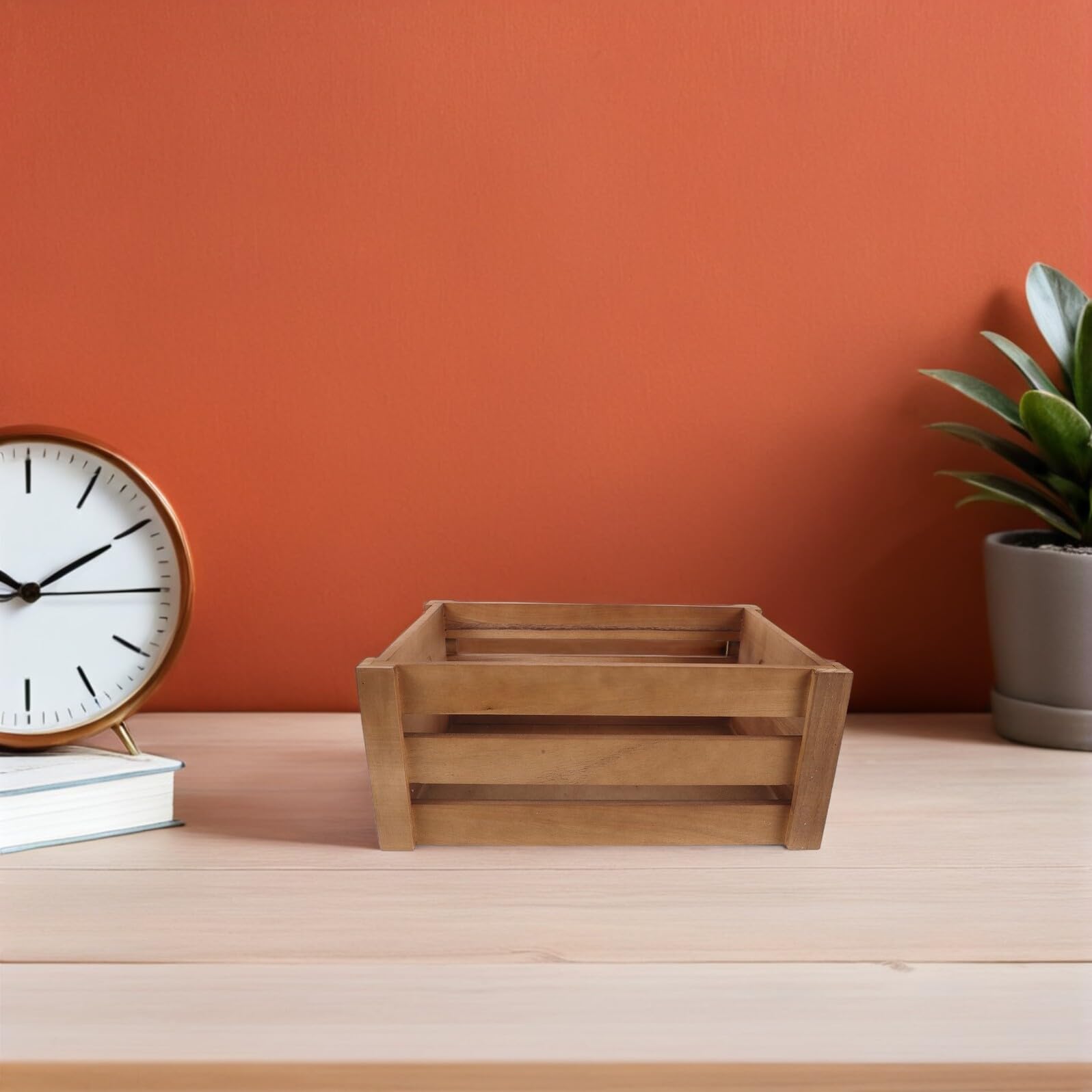Cabilock Scatola Porta Dischi in Legno Rettangolare Grande 35x25x15 Cm, Contenitore per Vinili e Album, Supporto per Archiviazione di Dischi in Vinile per Uso Domestico e Collezionisti