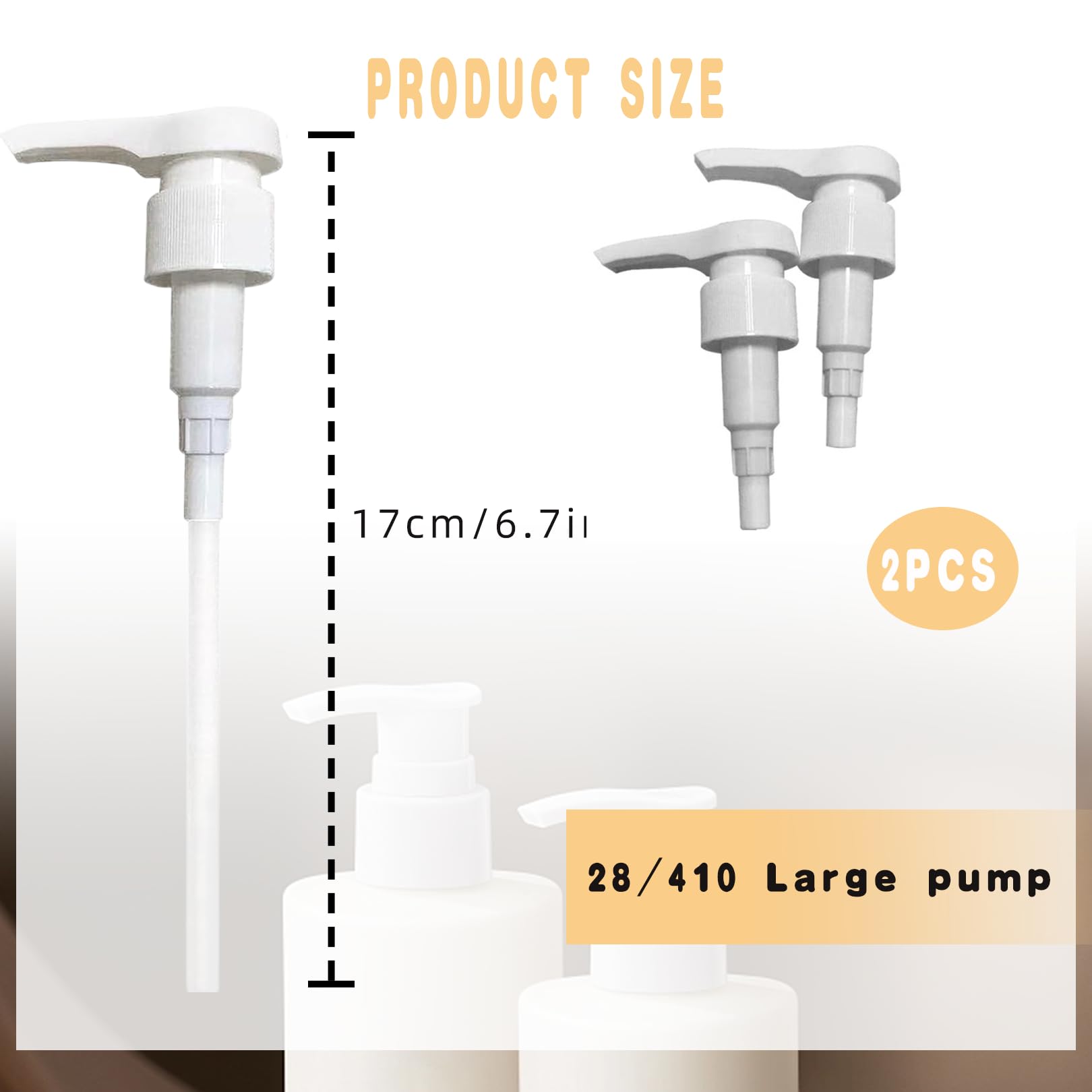Juego De 2 Dispensadores De Bomba Recargables - Diámetro 28/410, Capacidad 1000 Ml | Para Champú, Acondicionador, Jarabes Y Bebidas