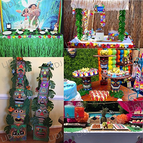 Ljdj Tropical Leaves Palm - Set Of 36 - Artificial Silk Fabric Monstera Decoration Leaf 3 Different Sizes Small Medium Large - Hawaiian Luau Jungle Beach Theme Party Supplies Table Decor Accessories #TOP5