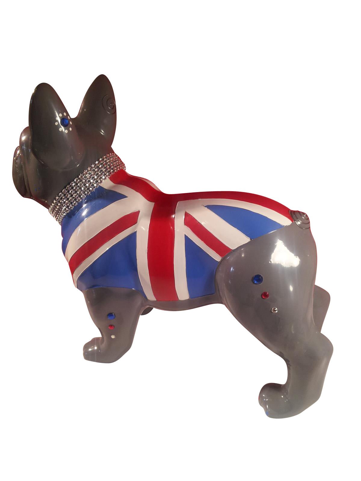 Laure Terrier Statue of French Bulldog ceramic, standing, length 32 centimeters. Decoration Model Union Jake
