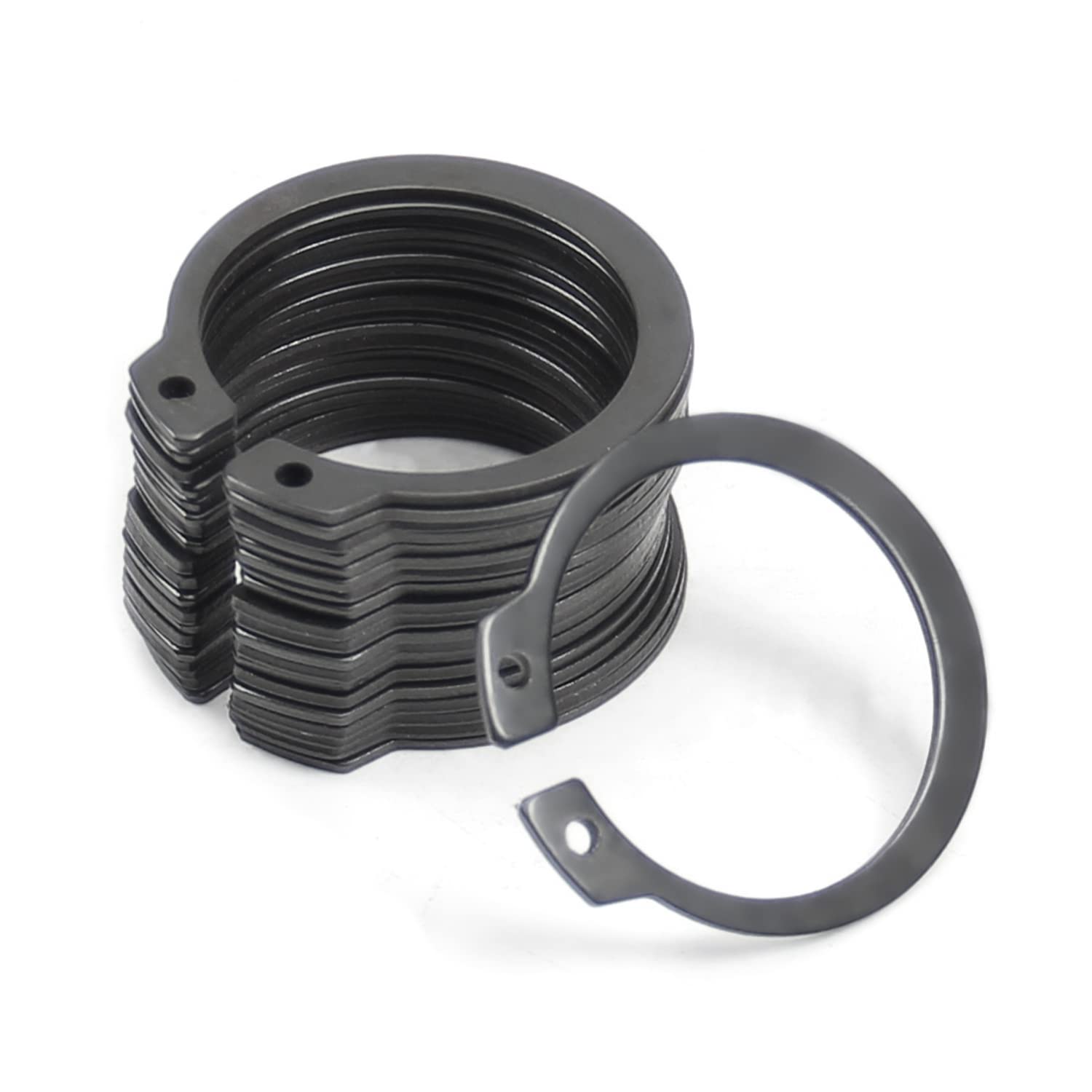 Yinpecly 27.9mm External Circlips C-Clip Retaining Shaft Snap Rings 65Mn - 30pcs For Machinery, Bearings, Gears