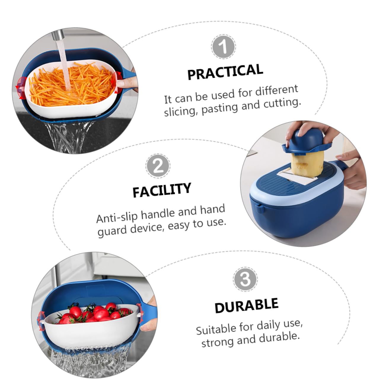 Garneck 1pc Multi-functional Vegetable Chopper Slicer Cutter Blades Easy Separator - Design for Quick Veggie Prep The Kitchen