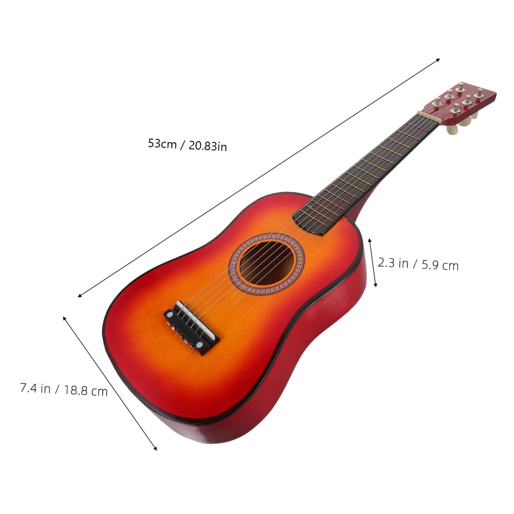 Chitarra Giocattolo in Legno 1 Pezzo per Principianti, 21 Pollici | Kids Guitar Toy, Back To School Party, Strumenti Musicali per Ragazzo Ragazza, Suono Piacevole e Presa Comoda Stile Casuale