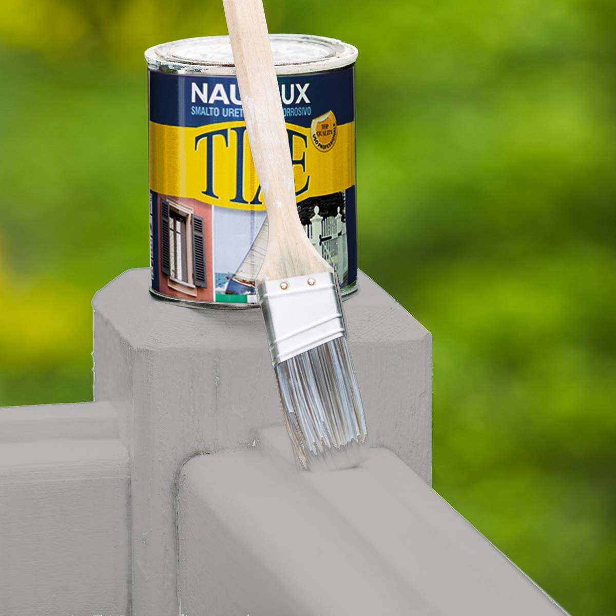 TIXE NAUTILUX Smalto Uretanico Anticorrosivo – Alta Resistenza per Legno, Metallo e Plastica, Finitura Superiore, Grigio Perla ML 750