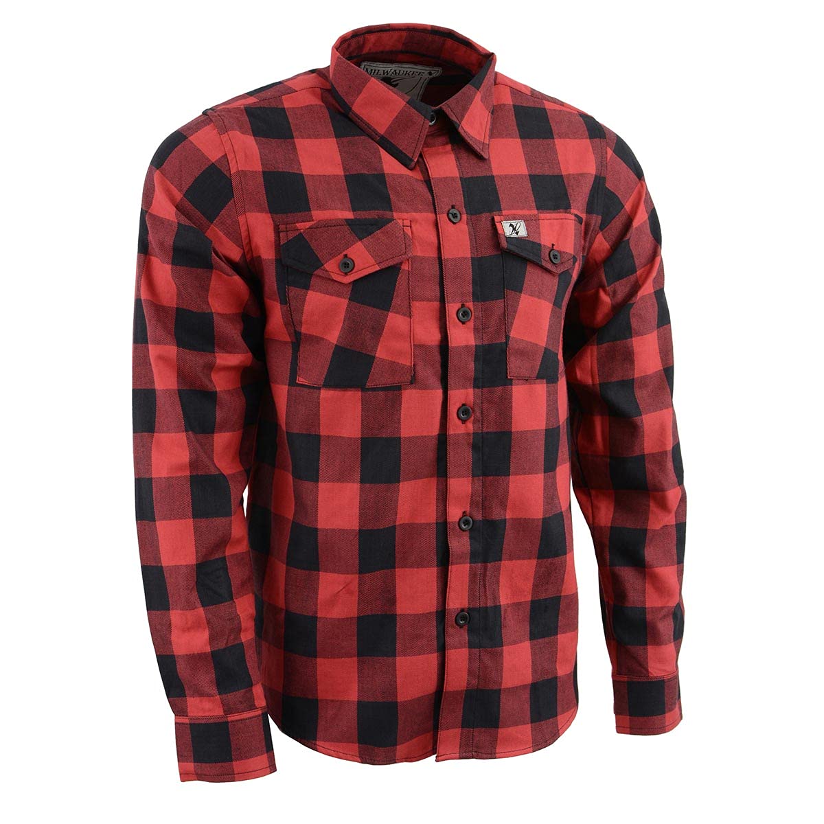 NexGen Men's MNG11631 Black and Red Long Sleeve Flannel