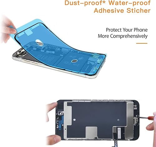 Miniatura 5 de Para iPhone 8SE 2020 2 generación Reemplazo de pantalla negro de 4.7 pulgadas, pantalla LCD Bsz4uov digitalizador de pantalla táctil, adhesivo de