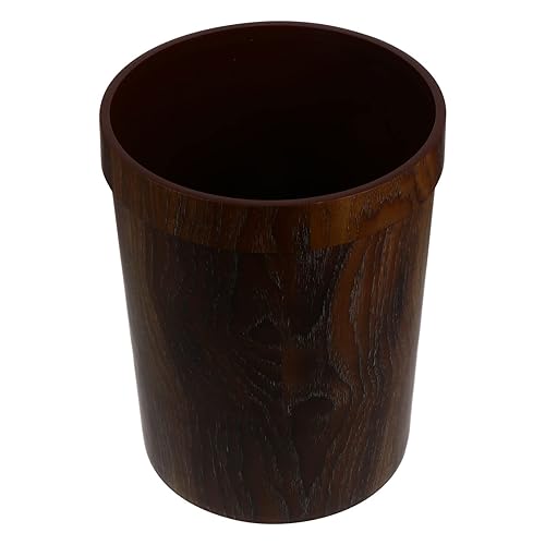 Miniatura 9 de Cabilock Cubo de basura redondo de plástico: contenedor de basura para baño, dormitorio, cocina, oficina en casa y habitación de los niños, cubo de