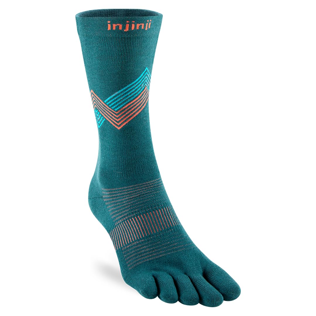 Injinji Run Lightweight Crew Lagoon L, Green, L