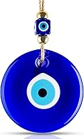 Vista 1 de BCS Decoración de pared extragrande contra el mal de ojo de 5.2 pulgadas, cristal azul turco, griego, amuleto de nazar de buena suerte y protección