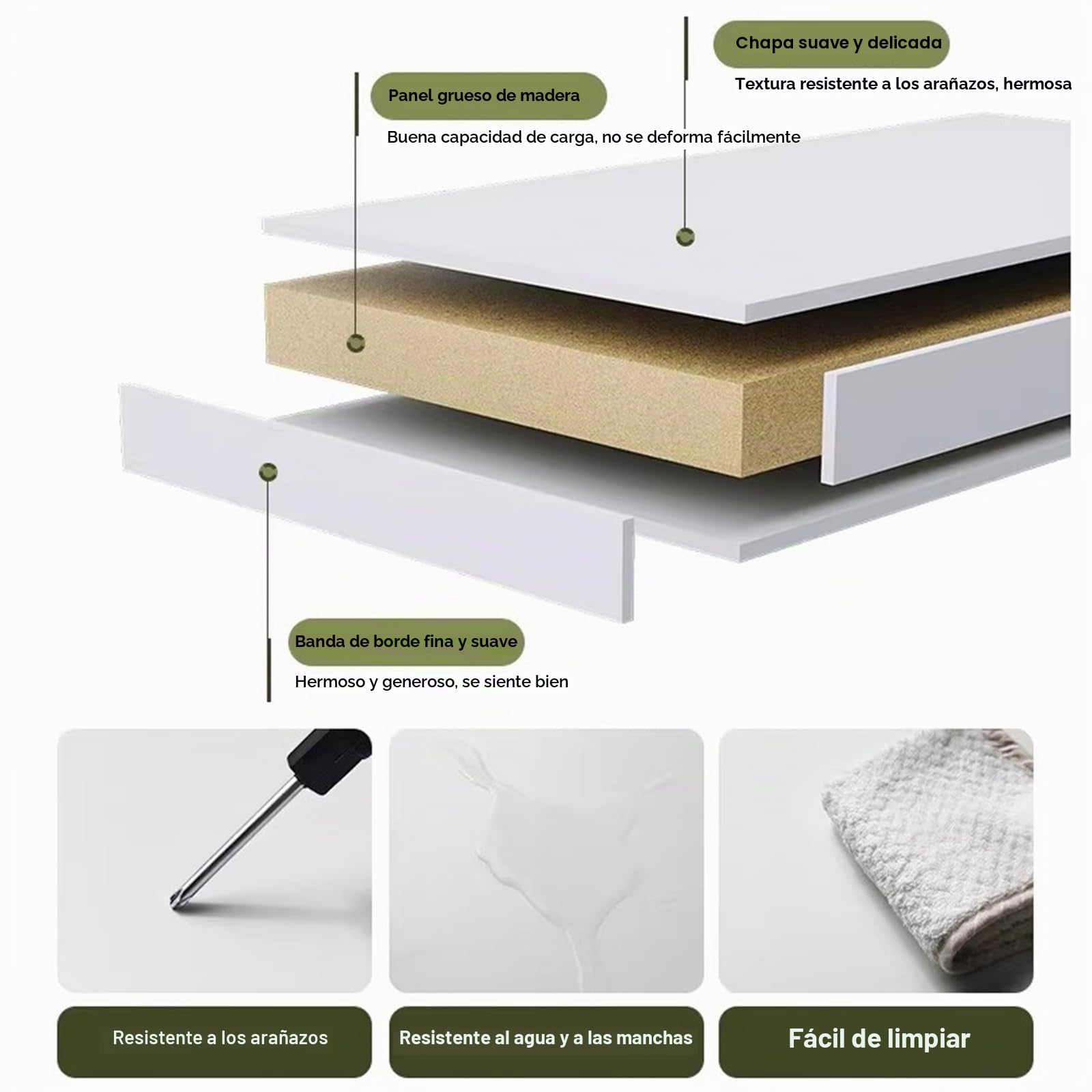 Mesa Enfermería Cruzada 4 Ruedas, Computadora Portátil sobre Cama, Bandeja Comida, Hospital/Sofá (Madera)