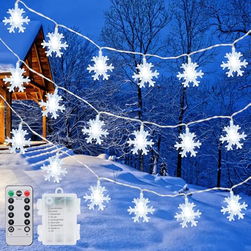 Led Weihnachtslichterkette Innen, 6M 40LED Schneeflocke...