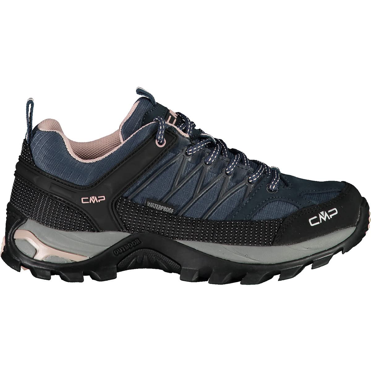 CMP Women's Rigel Low WMN Trekking Shoe WP, Asphalt-Anthracite-Rose, 9.5 UK