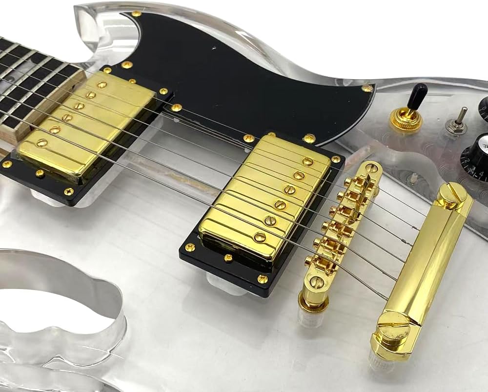 新しいエレキギター 39インチ LED ライト クリスタル ギター