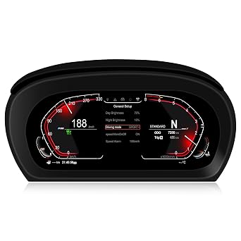Car HUD Speedometer for BMW E90 E91 E92 E93 2005-2012, 8GB Instrument Cluster Head up Display Screen 10.25" Gauge with Digital Dashboard Windshield Kit, Aftermarket Automotive Replacement Plug Play