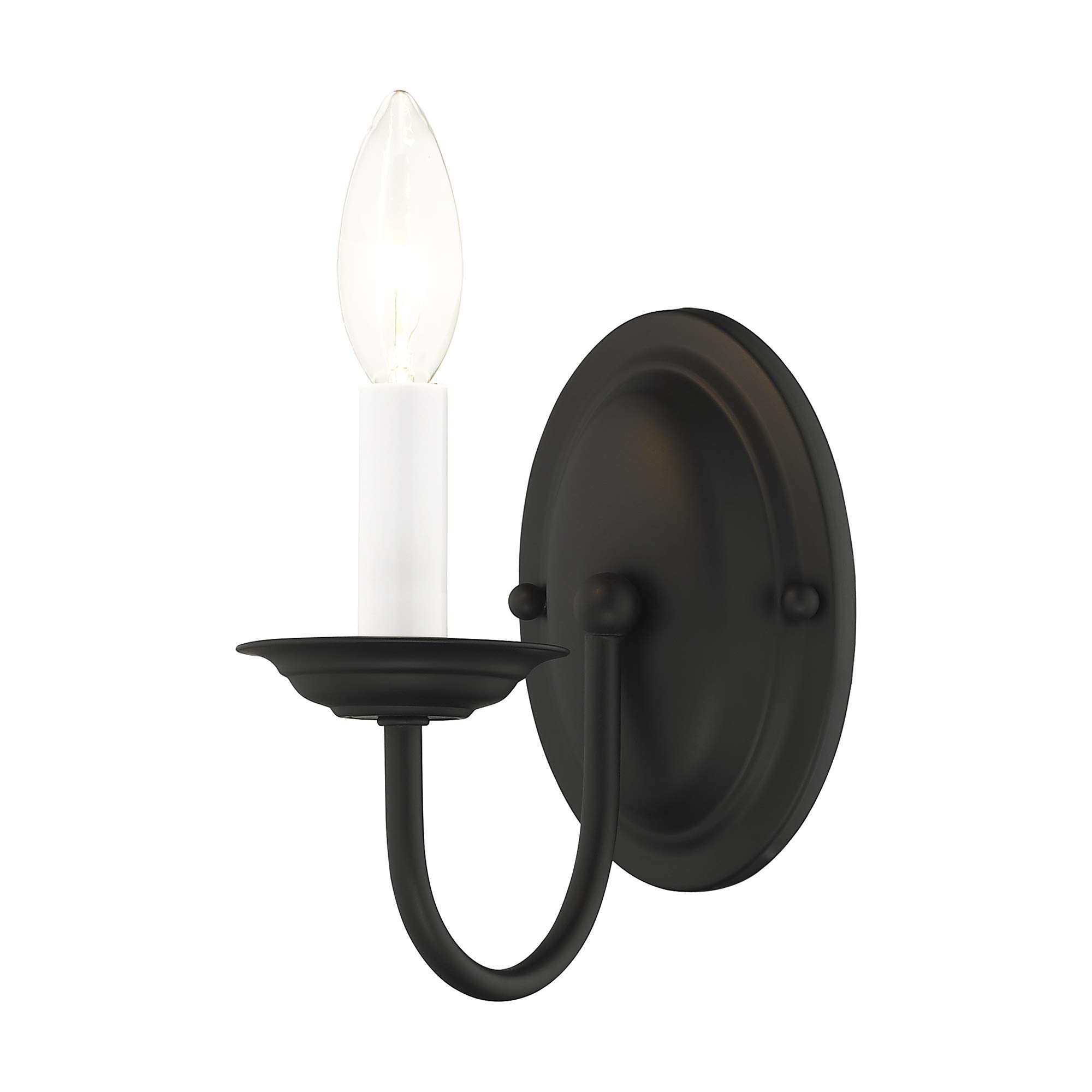 Livex Lighting 4151-04 Home Basics 1 Light Black Wall Sconce