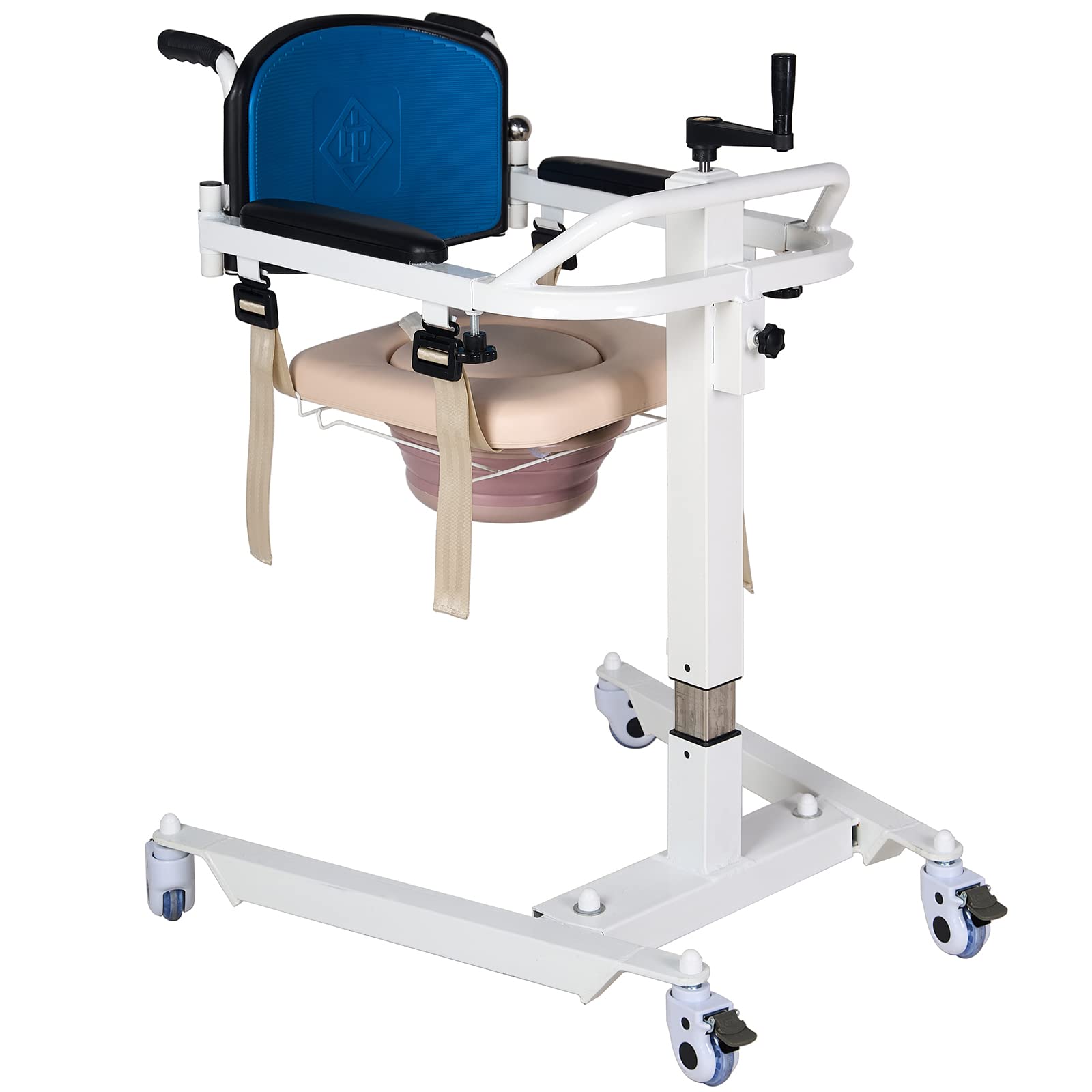 Nixlift Patient Lift Transfer Chair for Home, Wheelchair to Car Transfer Lift, Portable Car Lift Aid with Adjustable Width Base, Bathroom Wheelchair Transport Chair for Elderly Nursing