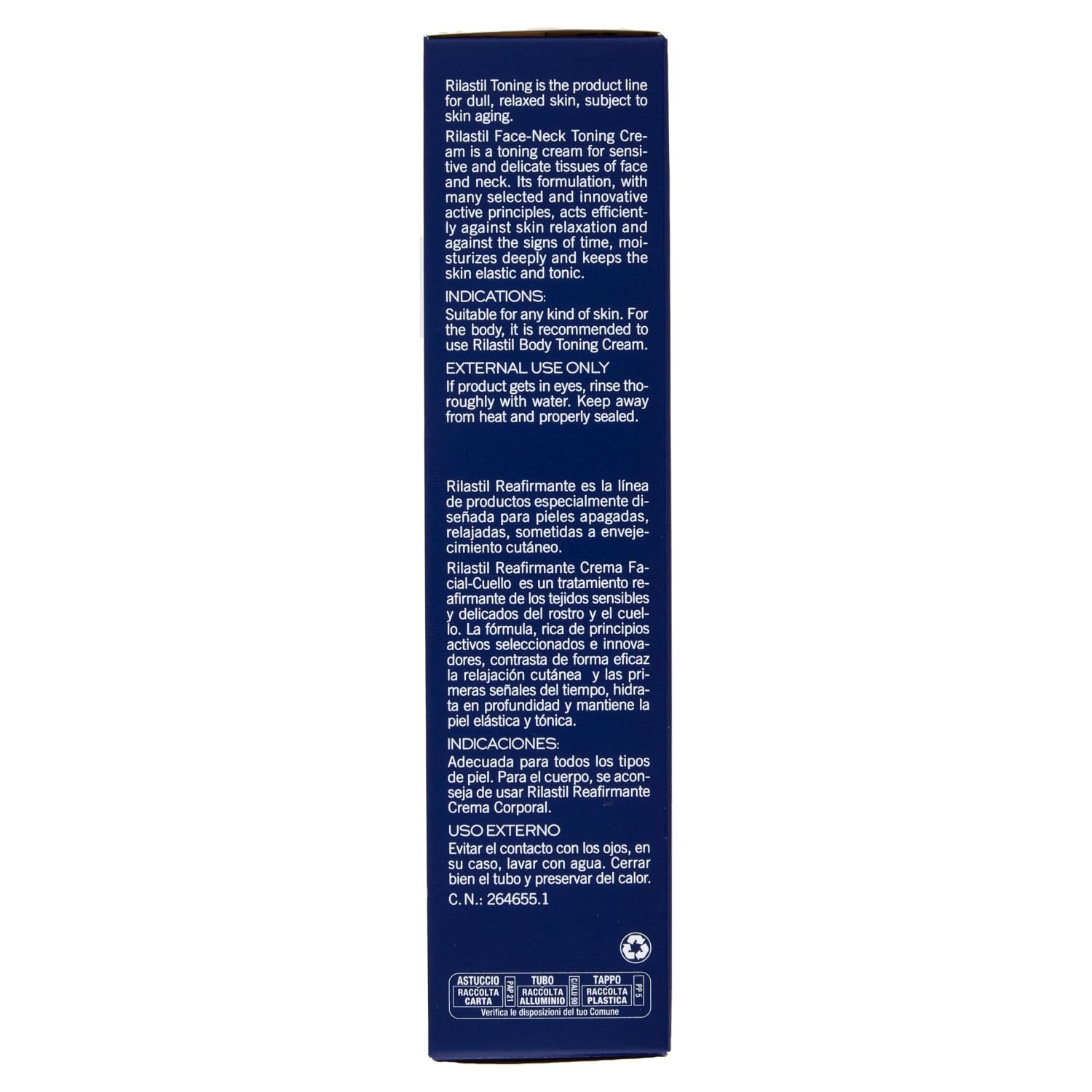 Rilastil Rassodante Crema Viso e Collo con Gingko Biloba, Rassodante e Antirughe, Adatto a Tutti i Tipi di Pelle, 50 ml