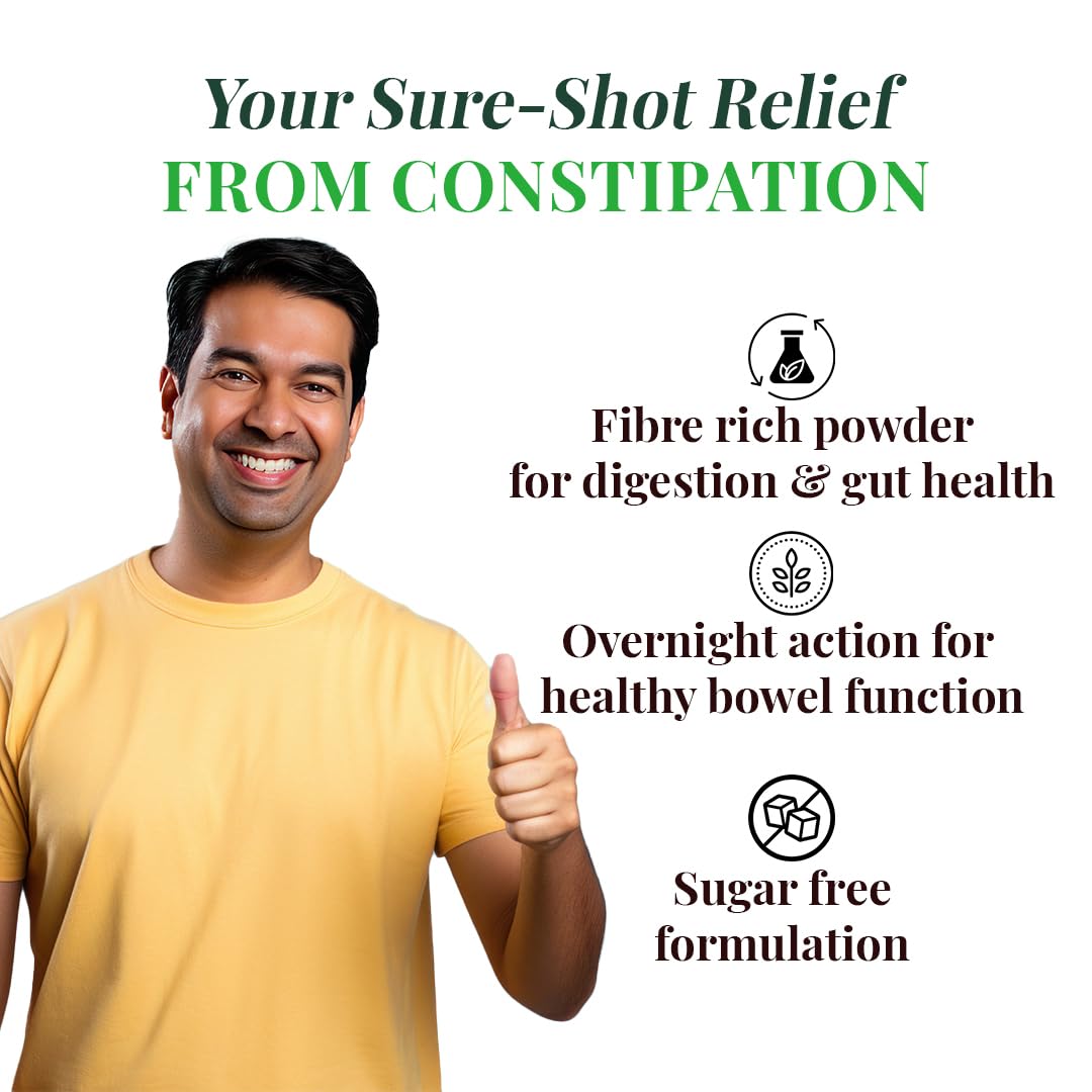 Vansaar 45+ Isabgol Gut Relief (Sugar free) 200g| Relieves Constipation, Gas & Bloating| Enriched with Isabgol Psyllium Husk & 6 Proven Ayurvedic Herbs for Gut Health| Gentle Laxative,Non-Habit forming 2